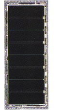 Enlarged view of 1-megabit DRAM