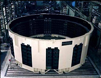 グリⅡ水力発電所の工場完成時の固定子枠