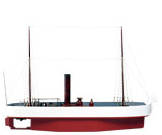 Joki-sen Hinagata; model of a screw-propelled steamship